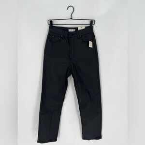 Free People We The Free High Rise Straight Leg Faux Leather Coated Pants